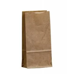 Крафт-пакет с прямоугольным дном 8×5×17 см, 70 г/м², бурый