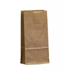Крафт-пакет с прямоугольным дном 12×8×33 см, 70 г/м², бурый