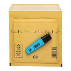 Пакет с воздушной подушкой 20×17,5 см, CD, с клапаном, коричневый - фото 3