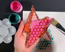 Использование пузырчатых пакетов для творчества